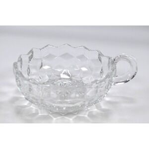 Fostoria American Clear Glass Early American Single Handled Nappy Bowl 4‎ In